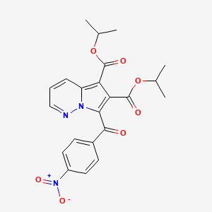 molecular formula C22H21N3O7 B11937360 Diisopropyl 7-(4-nitrobenzoyl)pyrrolo[1,2-b]pyridazine-5,6-dicarboxylate CAS No. 853334-17-5