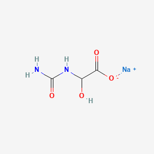 molecular formula C3H5N2NaO4 B11937377 Sodium;2-(carbamoylamino)-2-hydroxyacetate 