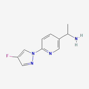 molecular formula C10H11FN4 B11937386 (S)-1-[6-(4-Fluoro-1-pyrazolyl)-3-pyridyl]ethanamine 