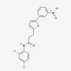 molecular formula C19H14Cl2N2O4 B11937437 N-(2,4-Dichlorophenyl)-3-(5-(3-nitrophenyl)furan-2-yl)propanamide CAS No. 853329-84-7
