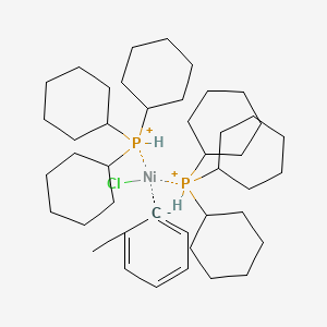 molecular formula C43H75ClNiP2+ B11937675 trans-Bis(tricyclohexylphosphine)(2-methylphenyl)nickel(II) chloride 