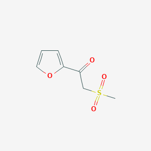 molecular formula C7H8O4S B11937687 1-(Furan-2-yl)-2-(methylsulfonyl)ethanone CAS No. 123456-25-7