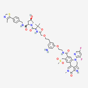 molecular formula C57H62F2N10O10S2 B11937689 PROTAC BRD4 Degrader-15 