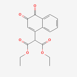 molecular formula C17H16O6 B11937776 Diethyl 2-(3,4-dioxo-1-naphthyl)propanedioate CAS No. 18093-47-5