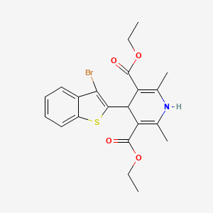 molecular formula C21H22BrNO4S B11937954 Diethyl 4-(3-bromo-1-benzothien-2-YL)-2,6-dimethyl-1,4-dihydro-3,5-pyridinedicarboxylate CAS No. 853331-36-9