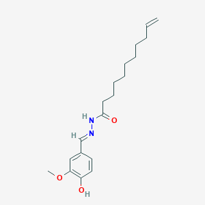 molecular formula C19H28N2O3 B11937976 N'-[(E)-(4-hydroxy-3-methoxyphenyl)methylidene]undec-10-enehydrazide 