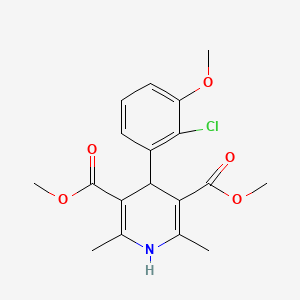 molecular formula C18H20ClNO5 B11938024 Dimethyl 4-(2-chloro-3-methoxyphenyl)-2,6-dimethyl-1,4-dihydro-3,5-pyridinedicarboxylate CAS No. 853312-79-5