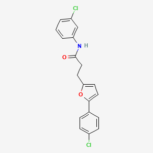 molecular formula C19H15Cl2NO2 B11938097 N-(3-chlorophenyl)-3-[5-(4-chlorophenyl)-2-furyl]propanamide CAS No. 853311-65-6