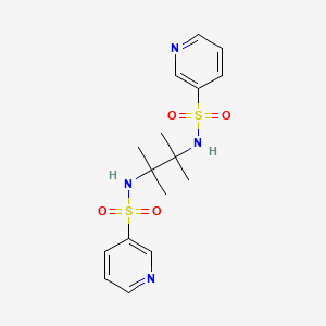 molecular formula C16H22N4O4S2 B11938103 N,N'-(2,3-Dimethylbutane-2,3-diyl)bis(pyridine-3-sulfonamide) 