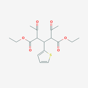 molecular formula C17H22O6S B11938112 Diethyl 2,4-diacetyl-3-thiophen-2-ylpentanedioate CAS No. 154227-54-0