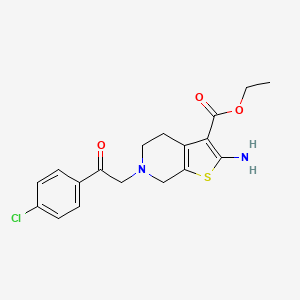 molecular formula C18H19ClN2O3S B11938155 Ethyl 2-amino-6-[2-(4-chlorophenyl)-2-oxoethyl]-4,5,6,7-tetrahydrothieno[2,3-c]pyridine-3-carboxylate 