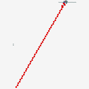 molecular formula C121H237NO51 B11938192 ethene;[(E,2S,3R)-3-hydroxy-2-(octanoylamino)octadec-4-enyl] 4-[2-[2-[2-[2-[2-[2-[2-[2-[2-[2-[2-[2-[2-[2-[2-[2-[2-[2-[2-[2-[2-[2-[2-[2-[2-[2-[2-[2-[2-[2-[2-[2-[2-[2-[2-[2-[2-[2-[2-[2-[2-[2-[2-(2-methoxyethoxy)ethoxy]ethoxy]ethoxy]ethoxy]ethoxy]ethoxy]ethoxy]ethoxy]ethoxy]ethoxy]ethoxy]ethoxy]ethoxy]ethoxy]ethoxy]ethoxy]ethoxy]ethoxy]ethoxy]ethoxy]ethoxy]ethoxy]ethoxy]ethoxy]ethoxy]ethoxy]ethoxy]ethoxy]ethoxy]ethoxy]ethoxy]ethoxy]ethoxy]ethoxy]ethoxy]ethoxy]ethoxy]ethoxy]ethoxy]ethoxy]ethoxy]ethoxy]ethylperoxy]-4-oxobutanoate 