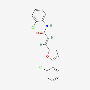 molecular formula C19H13Cl2NO2 B11938196 N-(2-Chlorophenyl)-3-(5-(2-chlorophenyl)-2-furyl)-2-propenamide CAS No. 853348-14-8