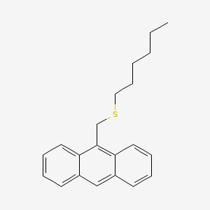 molecular formula C21H24S B11938235 Anthracene, 9-[(hexylthio)methyl]- CAS No. 51513-56-5