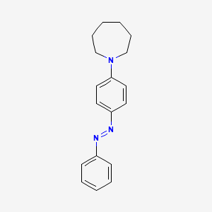 molecular formula C18H21N3 B11938264 Hexahydro-1-(4-(phenylazo)phenyl)-1H-azepine CAS No. 152173-68-7