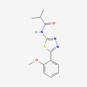 molecular formula C13H15N3O2S B11938280 N-[5-(2-methoxyphenyl)-1,3,4-thiadiazol-2-yl]-2-methylpropanamide 