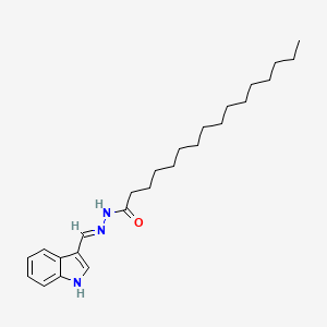 molecular formula C25H39N3O B11938285 N'-(1H-Indol-3-ylmethylene)hexadecanohydrazide CAS No. 881402-80-8