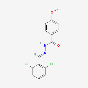 molecular formula C15H12Cl2N2O2 B11938316 N'-[(E)-(2,6-dichlorophenyl)methylidene]-4-methoxybenzohydrazide CAS No. 42596-09-8