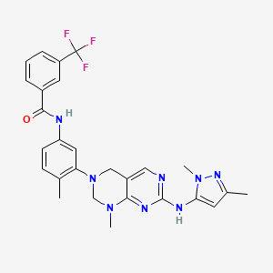 molecular formula C27H27F3N8O B1193833 Xmu-MP-3 