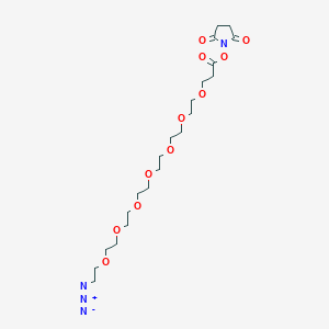 molecular formula C21H36N4O11 B11938342 Azido-PEG7-NHS ester 