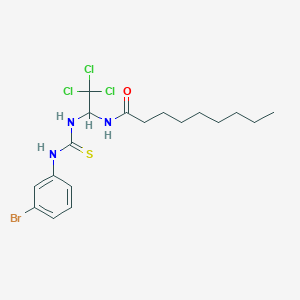 molecular formula C18H25BrCl3N3OS B11938349 N-[1-[[[(3-Bromophenyl)amino]thioxomethyl]amino]-2,2,2-trichloroethyl]nonanamide CAS No. 304443-83-2