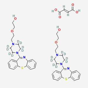 molecular formula C46H54N6O8S2 B11938369 Quetiapine-d8 Hemifumarate (piperazine-d8) CAS No. 1435938-24-1