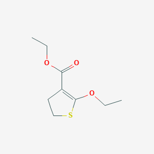 molecular formula C9H14O3S B119384 Ethyl 2-ethoxy-4,5-dihydrothiophene-3-carboxylate CAS No. 158875-36-6