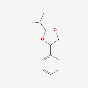 molecular formula C12H16O2 B11938491 2-Isopropyl-4-phenyl-1,3-dioxolane CAS No. 55668-34-3