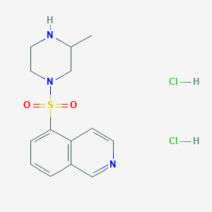 molecular formula C14H19Cl2N3O2S B119386 1-(5-Isoquinolinylsulfonyl)-3-methylpiperazine dihydrochloride CAS No. 140663-38-3