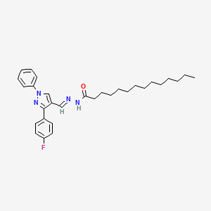 molecular formula C30H39FN4O B11938665 N'-((3-(4-Fluorophenyl)-1-phenyl-1H-pyrazol-4-yl)methylene)tetradecanehydrazide CAS No. 881659-50-3