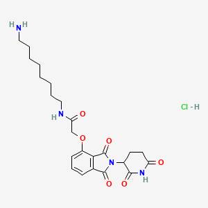 molecular formula C23H31ClN4O6 B11938677 Thalidomide-O-amido-C8-NH2 hydrochloride 