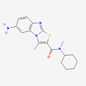 7-amino-N-cyclohexyl-N,1-dimethyl-[1,3]thiazolo[3,2-a]benzimidazole-2-carboxamide