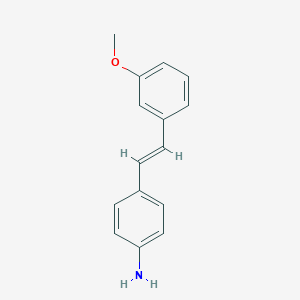 molecular formula C15H15NO B119388 4-Amino-3'-methoxystilbene CAS No. 154028-32-7