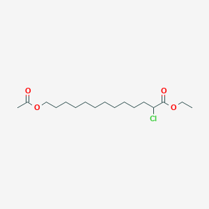 molecular formula C17H31ClO4 B11938911 Ethyl 13-(acetyloxy)-2-chlorotridecanoate CAS No. 6678-50-8