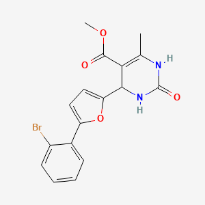 molecular formula C17H15BrN2O4 B11938917 Methyl 4-(5-(2-bromophenyl)-2-furyl)-6-methyl-2-oxo-1,2,3,4-tetrahydro-5-pyrimidinecarboxylate CAS No. 853313-68-5