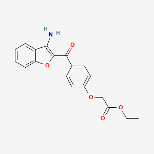 molecular formula C19H17NO5 B11938990 Ethyl (4-((3-amino-1-benzofuran-2-YL)carbonyl)phenoxy)acetate CAS No. 301538-64-7