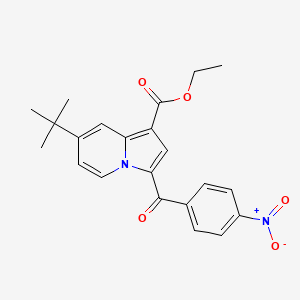 molecular formula C22H22N2O5 B11938996 Ethyl 7-tert-butyl-3-(4-nitrobenzoyl)-1-indolizinecarboxylate CAS No. 853329-83-6