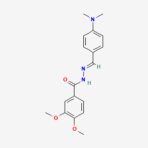 molecular formula C18H21N3O3 B11939094 N'-(4-(Dimethylamino)benzylidene)-3,4-dimethoxybenzohydrazide CAS No. 357410-07-2