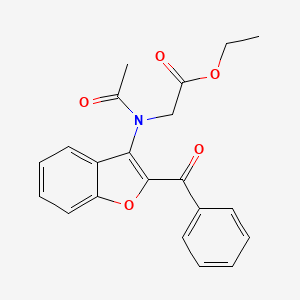 molecular formula C21H19NO5 B11939139 Ethyl (acetyl(2-benzoyl-1-benzofuran-3-YL)amino)acetate 