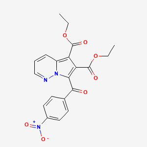 molecular formula C20H17N3O7 B11939152 Diethyl 7-(4-nitrobenzoyl)pyrrolo[1,2-b]pyridazine-5,6-dicarboxylate CAS No. 853334-16-4