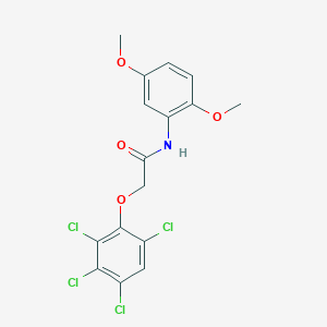 molecular formula C16H13Cl4NO4 B11939153 N-(2,5-dimethoxyphenyl)-2-(2,3,4,6-tetrachlorophenoxy)acetamide CAS No. 853314-32-6