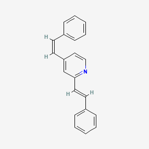molecular formula C21H17N B11939171 2-[(E)-2-phenylethenyl]-4-[(Z)-2-phenylethenyl]pyridine CAS No. 75392-24-4