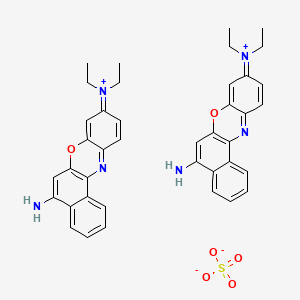 molecular formula C40H40N6O6S B1193918 Nile Blue A sulfate CAS No. 3625-57-8