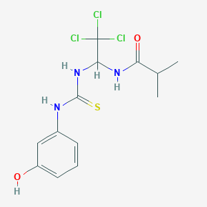 molecular formula C13H16Cl3N3O2S B11939181 N-(2,2,2-Trichloro-1-(3-(3-hydroxy-phenyl)-thioureido)-ethyl)-isobutyramide 