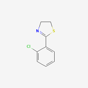 molecular formula C9H8ClNS B11939199 Thiazole, 4,5-dihydro-2-(2-chlorophenyl)- CAS No. 49672-22-2