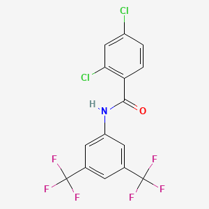 molecular formula C15H7Cl2F6NO B11939216 N-(3,5-Bis(trifluoromethyl)phenyl)-2,4-dichlorobenzamide CAS No. 105755-60-0