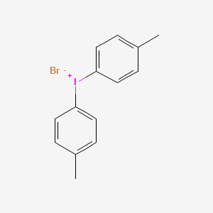 molecular formula C14H14BrI B1193923 IODONIUM, DI-p-TOLYL-, BROMIDE CAS No. 6293-68-1