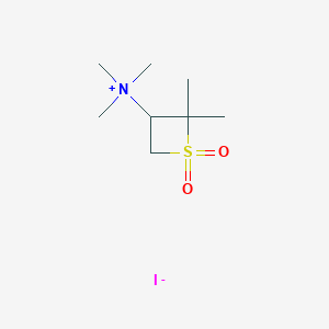 molecular formula C8H18INO2S B11939394 N,N,N,2,2-Pentamethyl-1,1-dioxo-1lambda~6~-thietan-3-aminium iodide CAS No. 92658-16-7