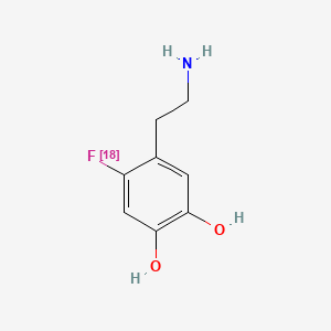 molecular formula C8H10FNO2 B1193948 6-Fluorodopamine F-18 CAS No. 107610-25-3