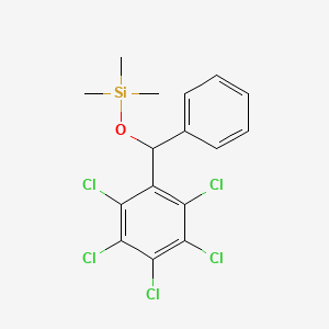 molecular formula C16H15Cl5OSi B11939500 Trimethyl((perchlorophenyl)(phenyl)methoxy)silane 